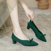 Bow Tie Versatile Commuting High Heels Newgew